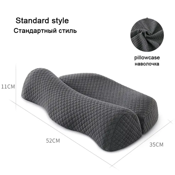 Almohada ortopédica de espuma viscoelástica, cojín Cervical ergonómico, almohada de masaje para dormir, alivio del dolor de cuello, cojín de rebote lento, ropa de cama - 1