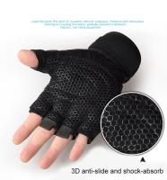 Guantes De Ejercicio Para Hombres Y Mujeres Con Encaje En La Muñeca Medio Dedo Para Levantamiento De Pesas Deporte Ciclismo Motociclista Gimnasio - details 11