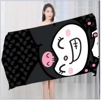 Toalla Sanrio K-Kuromi Toalla de baño gruesa de poliéster de algodón puro de secado rápido para adultos, toallas de viaje deportivo, natación y surf - details 7