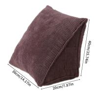 Cojín de Soporte de Posición Triangular en Corduroy de Color Caramelo para Oficina Hogar Sofá Decoración Suave para Lectura - details 0