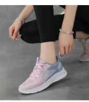 Zapatillas de deporte de malla transpirable para mujer, zapatos planos cómodos de fondo suave, zapatos deportivos casuales antideslizantes de talla grande 42 - details 8