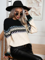 Suéter de punto de manga larga para mujer, Jersey Retro, nuevo estilo, otoño e invierno, 2023 - details 5