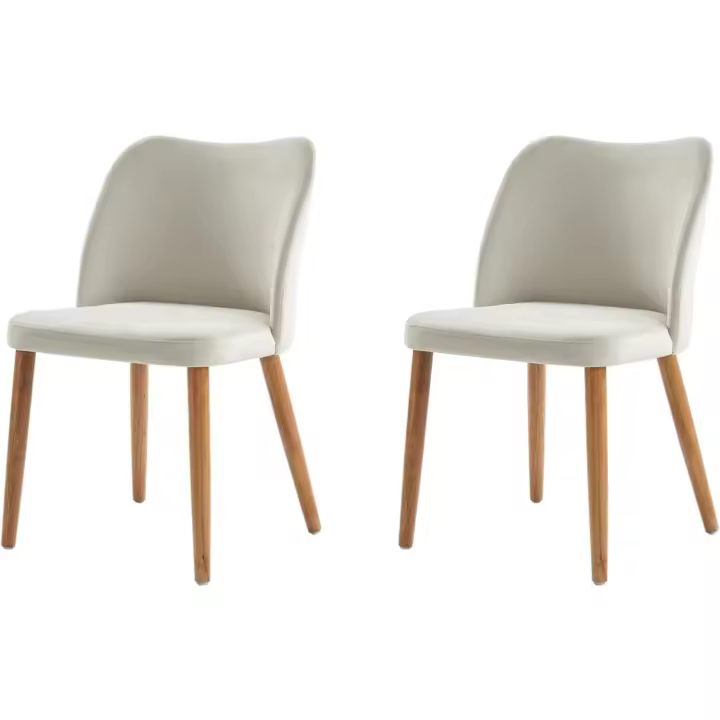 Tocador Maquillaje con Patas de Madera para Cocina, Blanco - 1