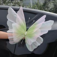 2025 50/65cm mariposa Artificial gasa gigante Color degradado mariposa falsa al aire libre hilo de seda 3D mariposa accesorios de fotografía - details 14