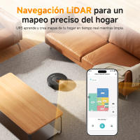 Aspiradora Robótica Inteligente PrettyCare con Función de Fregado, 15000Pa, Navegación LiDAR, Estación de Autovaciado, para Pelo de Mascotas, Pisos Duros y Alfombras - details 2
