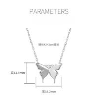 Collar de mariposa de plata esterlina 925, nicho ligero de lujo para mujer, diseño de gama alta, temperamento de viento frío simple, cadena de clavícula, cadena de cuello - details 0
