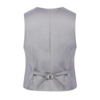 Chaleco Formal sin mangas con bolsillos, traje masculino de un solo pecho, chaleco informal para fiesta, Bar, vestido de banquete, chaleco de traje de Color sólido - details 9