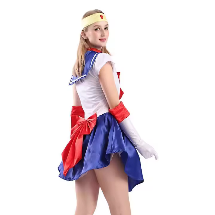 Disfraz de Sailor Moon para mujer, disfraz de Minako Aino Venus, uniforme, vestido de Halloween - 1