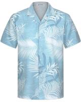 Camisa hawaiana de moda de verano, camisa casual de playa Aloha con estampado de cocoteros y botón grande de manga corta 6XL para hombre - details 21