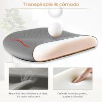 reposabrazos plegables, silla de ordenador giratoria de tejido de malla de 360 ° , gris oscuro - details 1