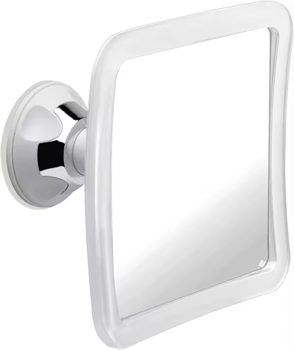 Ducha sin niebla con soporte de succión mejorado para baño, superficie inastillable antivaho y libre de niebla y giro de 360° - 1
