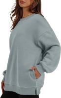 Sudadera holgada de manga larga con cuello redondo para mujer - details 29