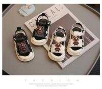 Sandalias con tapa para los dedos de los pies para niños, zapatos de suela suave de astronauta de dibujos animados, zapatos para caminar para bebés, zapatos de playa casuales de gancho y bucle para vacaciones de verano - details 1