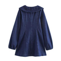 Sic Denim manga larga ss con cuello redondo estilo francés moda mujer - details 2