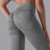 Pantalones de yoga para mujer, pantalones deportivos transpirables de cintura alta, ropa de gimnasio para levantamiento de glúteos, entrenamiento - details 36