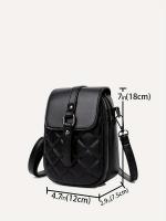 Bolso Bandolera Mini Acolchado para Mujer - Correa Ajustable, Múltiples Compartimentos y Cierre de Cremallera, Forro de Poliéster, para Uso Diario, Accesorio Elegante, Bolso Cruzado Pequeño - details 4
