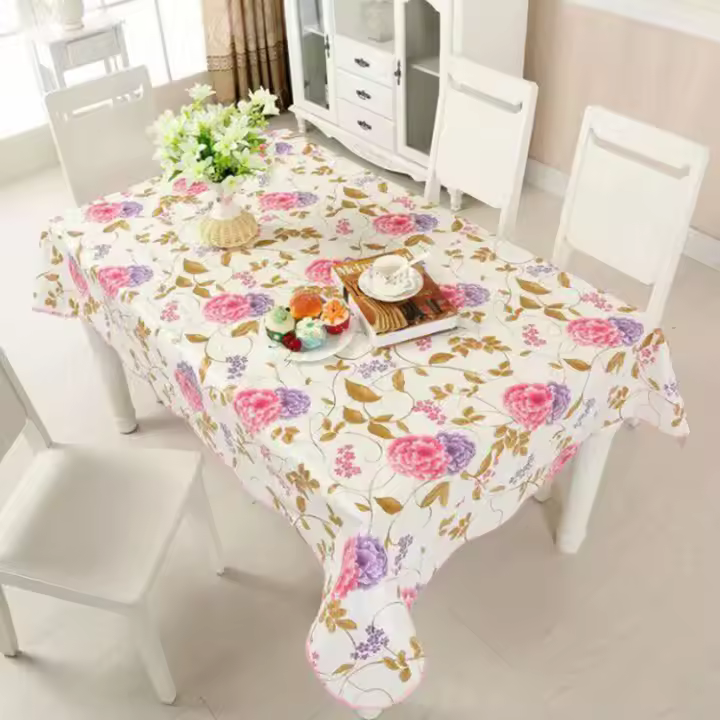 Mantel de plástico grueso para mesa de centro, tela de PVC, impermeable, transparente, a prueba de aceite, 2 piezas - 1
