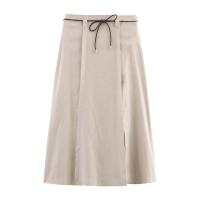 ZOCI- Conjunto de falda midi con cinturón para mujer, chaleco informal con cuello halter y espalda descubierta, falda acampanada de cintura alta, ropa de calle Lisa elegante - details 10