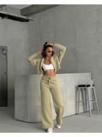2025 Conjunto de dos piezas de primavera y otoño para mujer Chaqueta holgada informal con cremallera Moda versátil - details 8