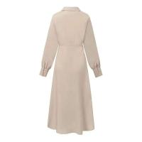 Elegante Vestido Largo con Pliegues para Mujer 2024 Traje de Oficina de Color Sólido Elegante - details 6