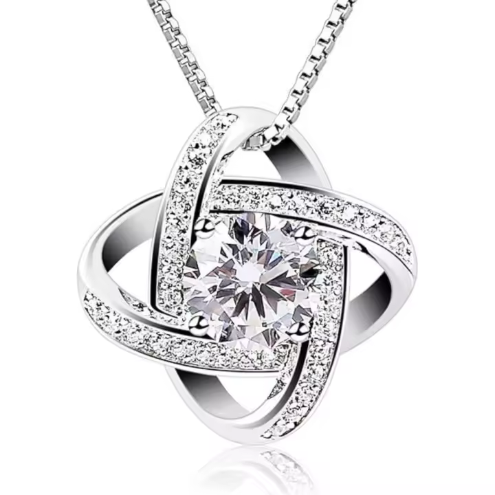 Collar Mujer Plata de Ley 925 'Eres La Luz de mis Ojos' con Cadena Original de 45cm de Largo para Regalo de San Valentín - 1