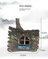 Cueva de piel de pescado, casa de corteza Artificial de resina, refugio decorativo hueco para camarones, cueva escondite, adornos de acuario de simulación, carpa - details 2