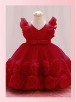 Vestido de verano para niña, de tul, con volantes, estilo princesa, para actuación de piano. - details 11