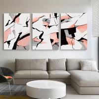 Cuadro de Pintura Nórdica Moderna en Lienzo con Marco Abstracto Geométrico 3PCS Decoración de Pared para Sala de Estar DHROOM - details 2