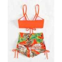 2025 Bikini traje de baño con cordón mujeres pantalones cortos de cintura alta traje de baño femenino acolchado traje de baño natación ropa de playa verano - details 56