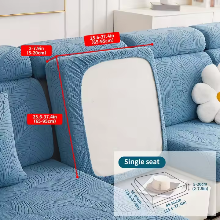 Cubierta Elegante para Sofá Jacquard, Protector de Muebles Duradero para Sala de Estar y Dormitorio, Antideslizante - 1