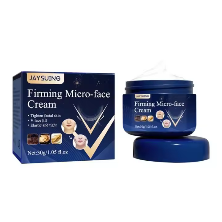 Crema adelgazante para estiramiento facial, crema reafirmante, hidratante e hidratante, productos de crema iluminadora antienvejecimiento, 30g - 1
