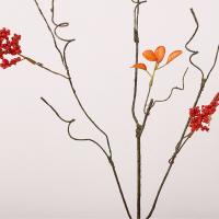 Hoja de arce roja Artificial de 84cm, planta de hoja de otoño elegante de plástico, rama de hoja de arce falsa hecha a mano, decoración para el hogar y la Oficina - details 6