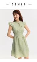 Vestido Semir para mujer, mangas cortas con cierre de botón, novedad de verano en 2025, minifalda con textura fresca - details 0