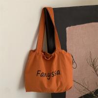Bolsos de mano coreanos simples con cordón, bolso de compras ligero de gran capacidad, bolso de hombro informal con letras de diseñador para mujer - details 4