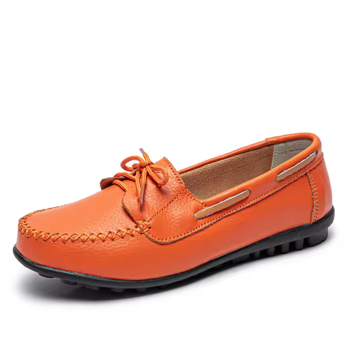 Tacones altos de cuero no estándar para mujer, cordones cómodos para navegar, moda c - 1