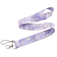 Soporte de anillo, soporte de etiqueta de nombre, soporte de tarjeta de identificación, cintas, cinta para colgar teléfono, cordón para teléfono, correas para el cuello, cordón con impresión de mármol - details 12