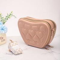 Bolsas de almacenamiento de cosméticos de gran capacidad, bolso de hombro impermeable de cuero PU con forma de corazón, portátil con correa, bolsas de lavado para mujer - details 8