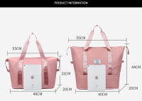 Bolsa de ropa portátil a prueba de agua, bolsa de viaje de separación en seco y húmedo, bolsa de playa, artículos de tocador grandes, soporte de maquillaje, bolsa con cremallera, almacenamiento de prendas de vestir - details 2