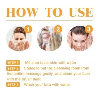 Yaper 2 piezas de espuma para lavado de cara, limpieza profunda y exfoliante, limpiador facial de cúrcuma con cepillo. - details 5