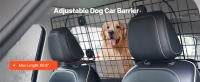 SucceBuy Dog Car Barrier - Divisor de coche ajustable de 35,4" - 60,6" para asiento delantero. Universal - Red de Protección Separadora de Mascotas de Malla de Alambre de Alta Resistencia - details 0