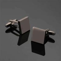 Gemelos de camisa franceses clásicos para hombre, botones cuadrados de metal negro de alta calidad, accesorios comerciales TRE, regalos de joyería - details 3