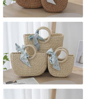 Bolso tejido de vid Yasewe, bolso tejido de gran capacidad para mujer, bolso de paja de estilo francés, bolso para fotos estilo Hepburn - details 12