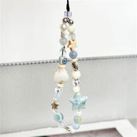Encanto de Cadena de Teléfono de Estrellas de Mar en Cuentas Accesorio Universal para iPhone y Samsung Joyería de Verano Coreana - details 5