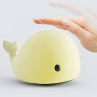 Luz Nocturna recargable por USB para niños, Animal de silicona suave, dibujos animados, Ribbot, perro Panda, ballena, Delfín, regalo para niños - details 0