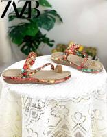 Zapatos planos de diseñador con anillo de metal, tacones altos, lujosas zapatillas de playa, moda femenina - details 10