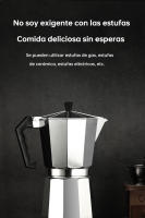 Cafetera Espresso, Cafetera de Aluminio de 9 Tazas, Plateada, Inducción: Diseño clásico y elegante, duradera y fácil de usar. - details 5