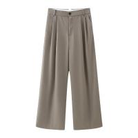 OUWU-Conjunto de moda para mujer, chaleco de cuello alto, pantalones sueltos, estilo americano y europeo, color Beige, novedad de primavera - details 8