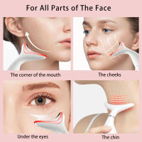 Terapia de luz roja para cara y cuello, Varita Facial ondulada, belleza elegante, dispositivo Facial multifuncional, plateado - details 5