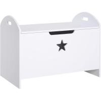 Juguete de Niño Tapa Reversible Diseño con Seguridad 62x40x46,5 cm Amplio Espacio Carga 20 kg Blanco - details 0