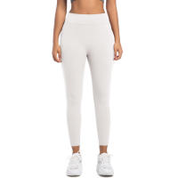 Pantalones deportivos elásticos para mujer, gimnasio con bolsillos, entrenamiento para correr, pantalones altos SexIs Belta, levantamiento de glúteos de Color sólido - details 3